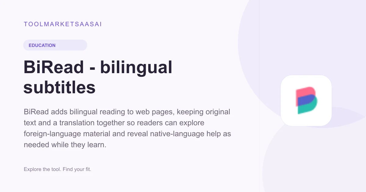 Editorial illustration for BiRead - bilingual subtitles