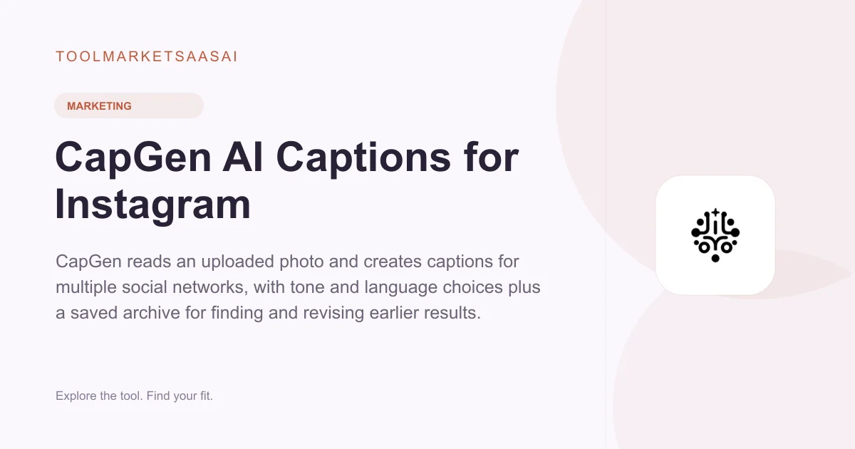 Editorial illustration for CapGen AI Captions for Instagram
