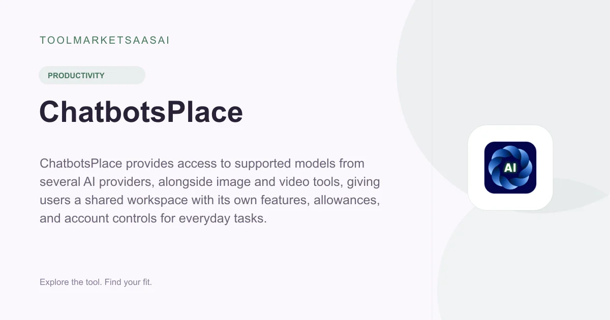Editorial illustration for ChatbotsPlace