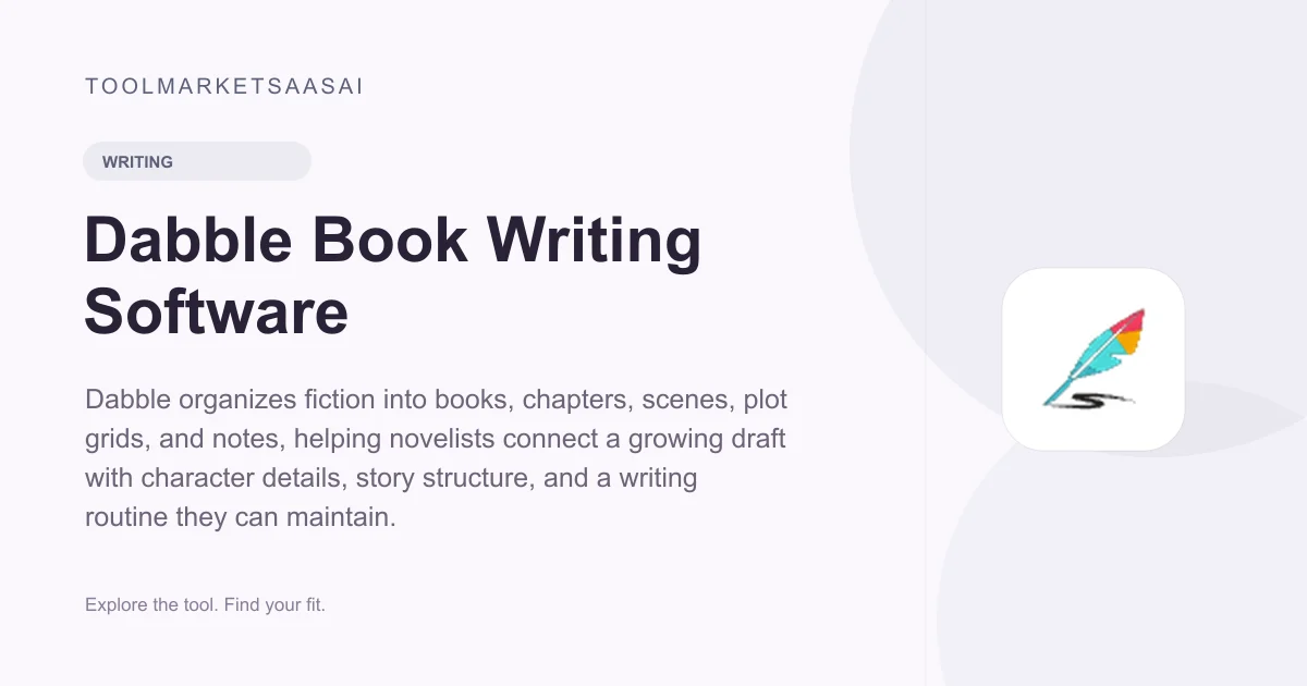 Editorial illustration for Dabble Book Writing Software