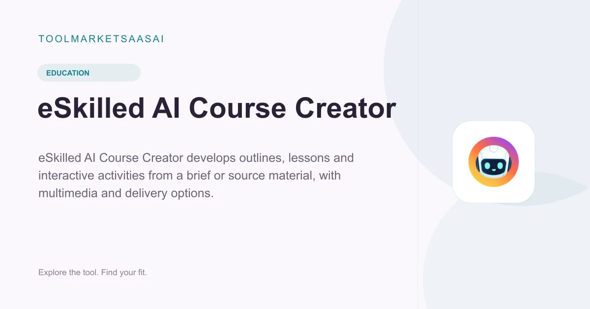 Editorial illustration for eSkilled AI Course Creator