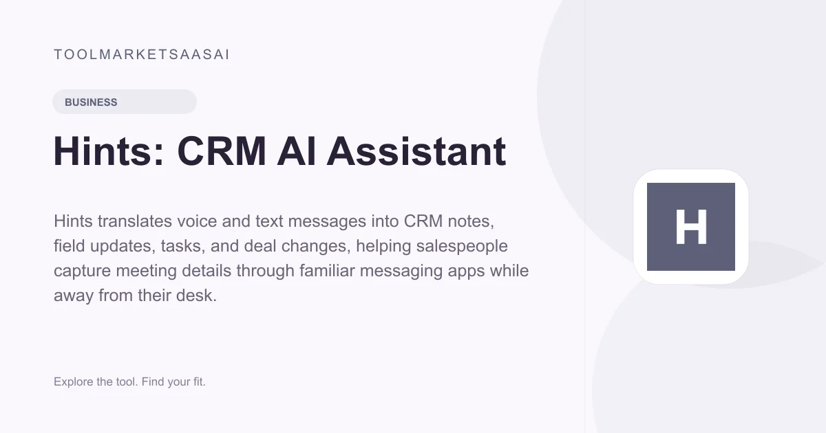 Editorial illustration for Hints: CRM AI Assistant