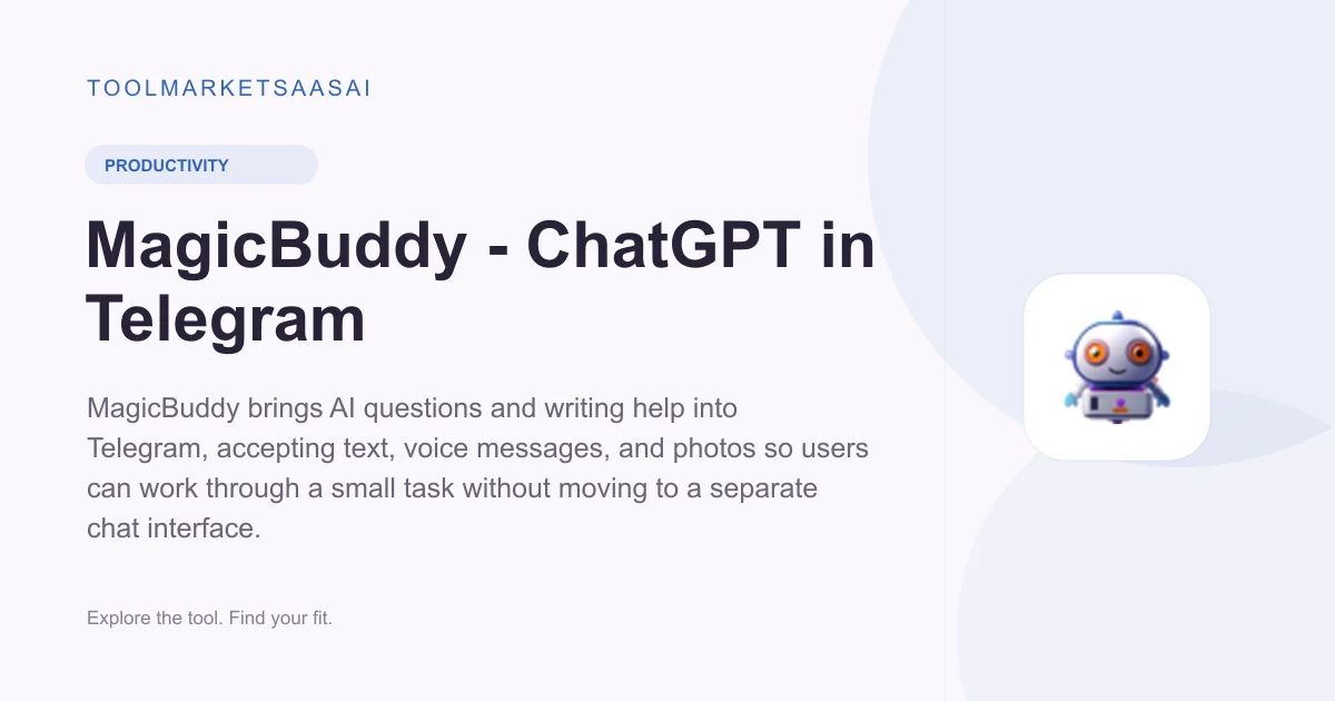 Editorial illustration for MagicBuddy - ChatGPT in Telegram