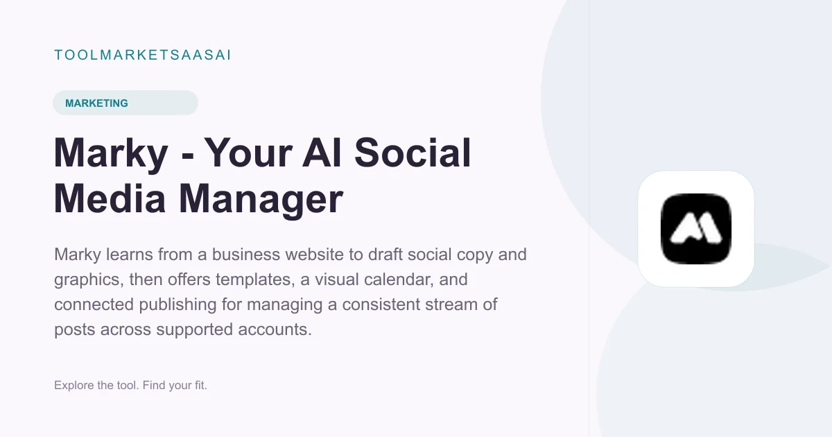 Editorial illustration for Marky - Your AI Social Media Manager