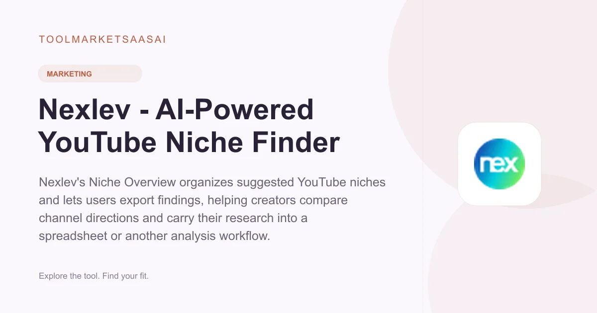 Editorial illustration for Nexlev - AI-Powered YouTube Niche Finder