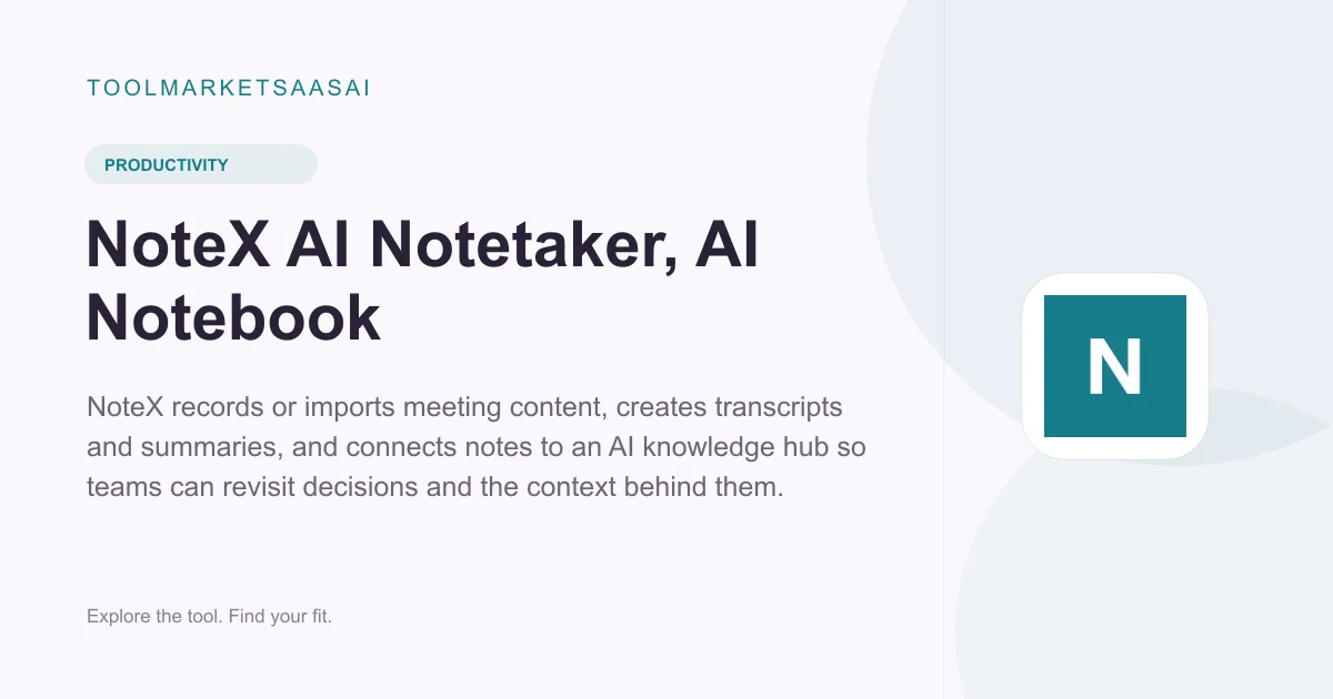 Editorial illustration for NoteX AI Notetaker, AI Notebook