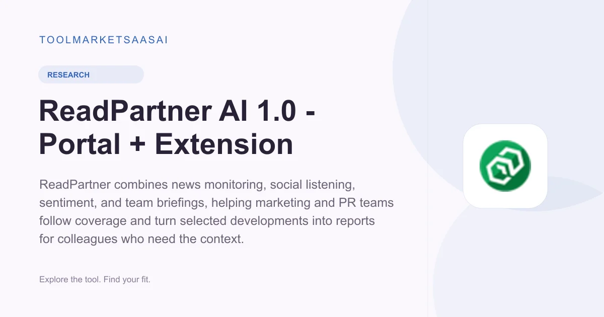 Editorial illustration for ReadPartner AI 1.0 - Portal + Extension