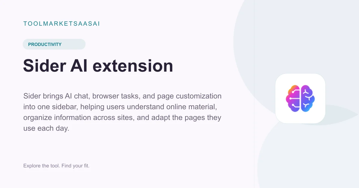 Editorial illustration for Sider AI extension
