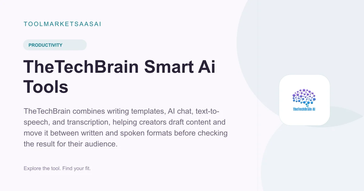 Editorial illustration for TheTechBrain Smart Ai Tools