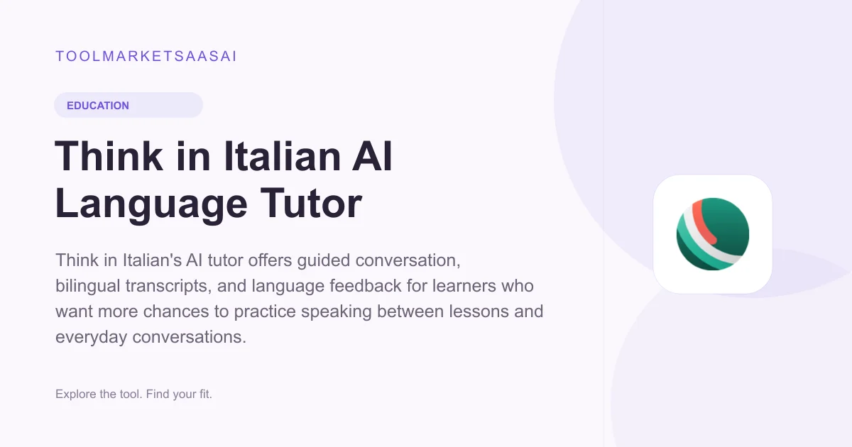 Editorial illustration for Think in Italian AI Language Tutor