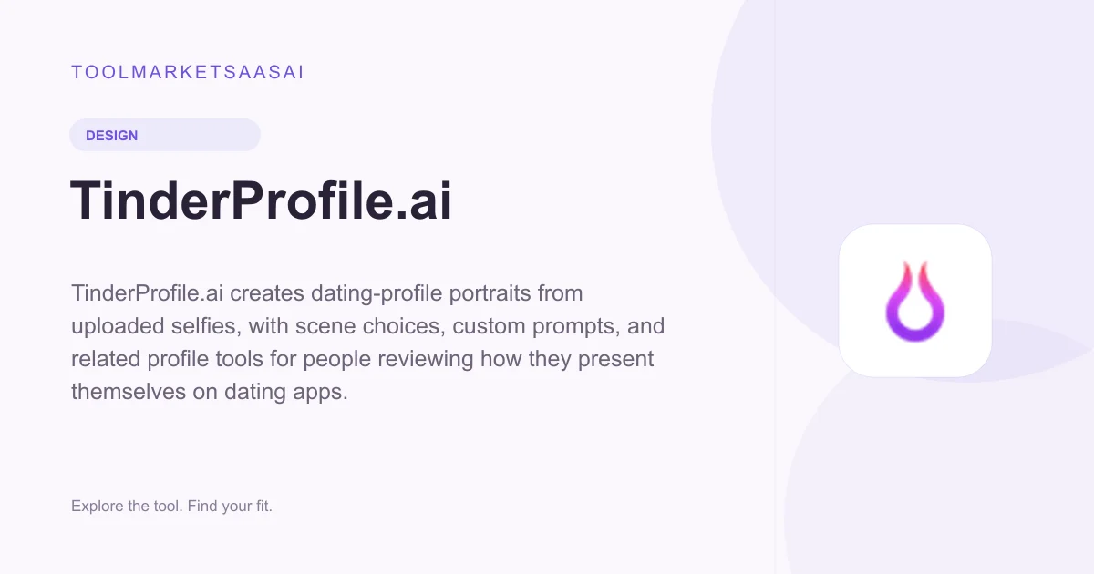 Editorial illustration for TinderProfile.ai