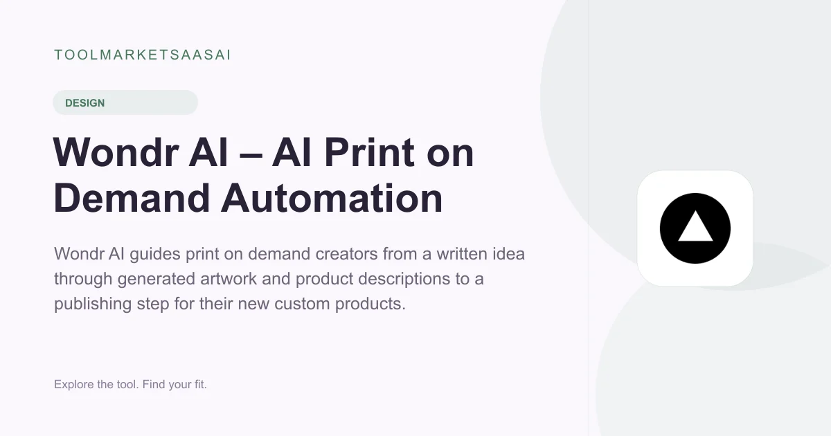 Editorial illustration for Wondr AI – AI Print on Demand Automation