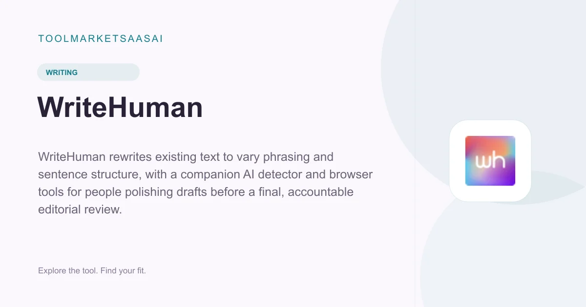 Editorial illustration for WriteHuman